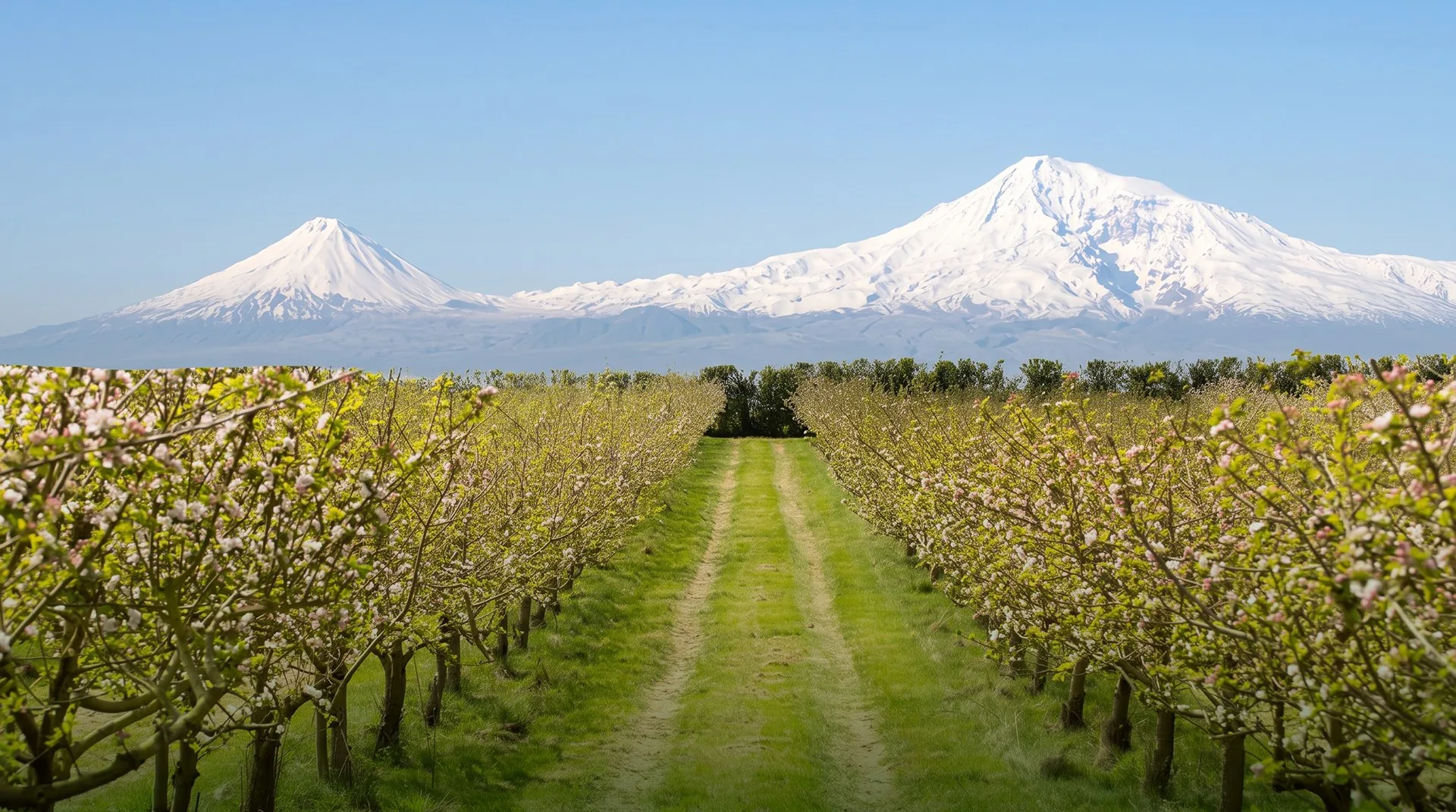 Ararat Valley orchard in blossom